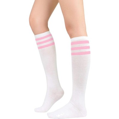 Durio Kniestrümpfe Damen Gestreifte Lange Socken Mädchen, 38-42 Stiefelsocken...