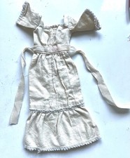 Vintage 1973 Barbie Kleid weiß/beige