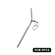 5Pcs Carp Fishing Accessories Anti-Tangle Leger Booms with Hook Snap Swivels for