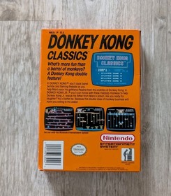 Donkey Kong Classics 1988 Nintendo NES Authentic Box, Manual & Sleeve Only 
