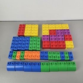 Lego Quatro 5357 Large Chunky Bricks 50 pc with Storage Tub & Play Lid