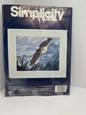 Simplicity Stitchery Crewel Embroidery Kit Wings Over Winter Eagle in WOOL 05027