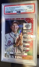 2024 Bowman Draft Cam Caminiti Draft Night Red Refractor #'ed 2/5 PSA 9