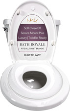 Potty Training Seat - Soft Close, Kingsport BR721-00, Elongated White, Adult  C