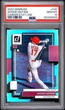 2022 PANINI DONRUSS CAREER STAT LINE #147 SHOHEI OHTANI 228/500 PSA 10