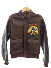 AERO LEATHER A-2 Flight Jacket Mens Brown Lea...