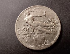 Regno d'Italia Vittorio Emanuele III 20 Centesimi Libertà Librata 1921