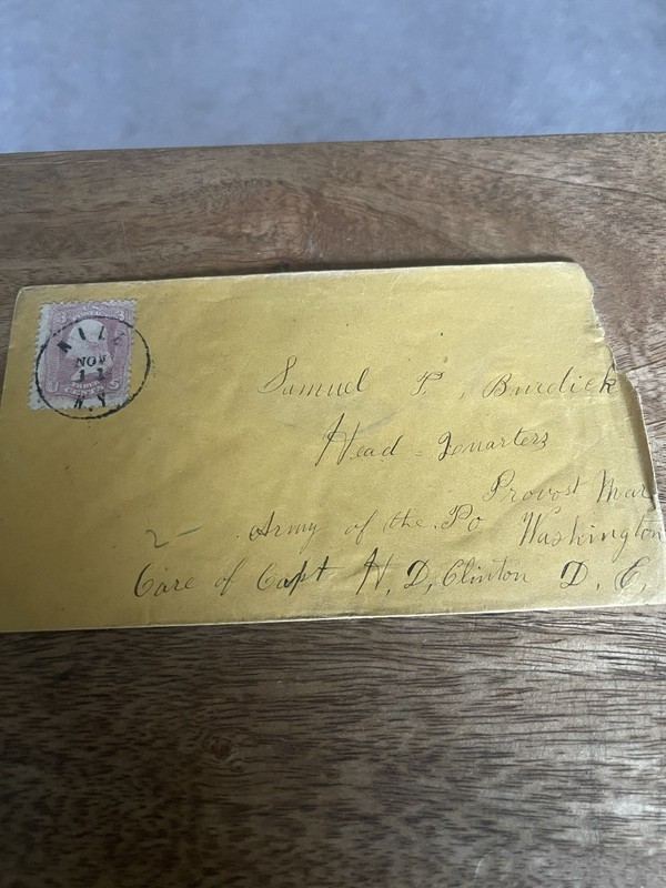 CIVIL WAR ENVELOPE NEW YORK TO A CAPTAIN IN D.C. CAPTURED SOLDIER. MINE RUN