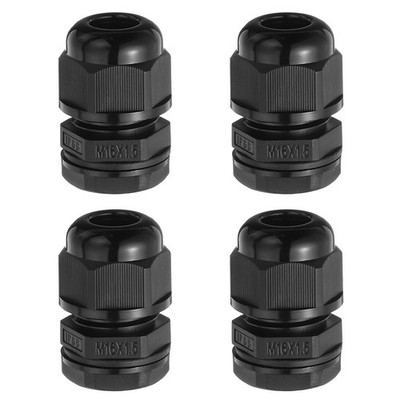 MECCANIXITY 4 Pcs M16 Cable Gland, 23mm 4 Wire Holes Waterproof Nylon Joint f...