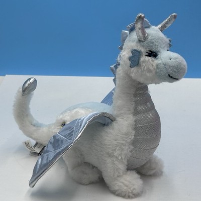 Ganz Webkinz White Blue Sparkling Ice Dragon HM396 Plush Stuffed Animal No Code