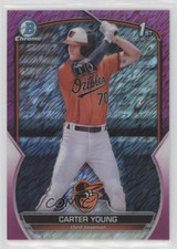 2023 Bowman Chrome Prospects Fuchsia Shimmer Refractor 111/199 Carter Young 16s2