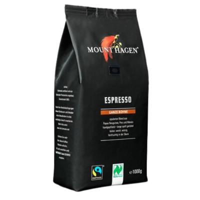 (23,33 EUR/kg) 6x1kg Bio Espresso, ganze Bohne, BIO ohne Zusätze, Vorratspack