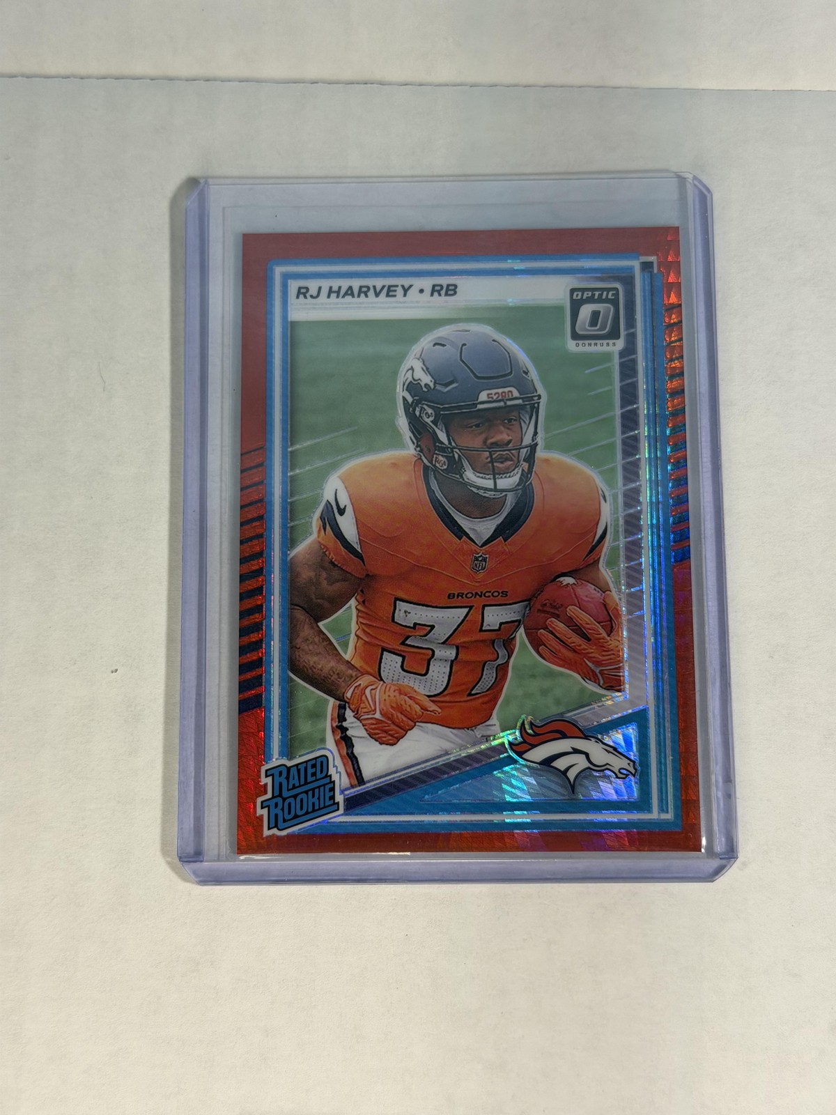 2025 Donruss Optic #208 RJ Harvey Red Hyper