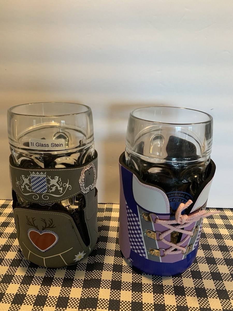 Lederhosen & Dirndl Oktoberfest Koozie Set (for 1 Ltr.Stein). | eBay