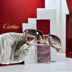 Lunettes de soleil Cartier neuves sans monture lunettes fred décor coupe...