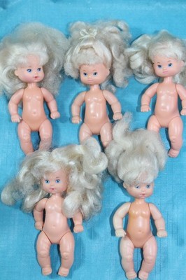 MATTEL BARBIE PUPPE KIND HEART FAMILY K25 RARITÄT 5x MÄDCHEN LOCKEN BABYSPECK