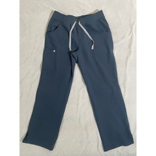 Figs Technical Collection Scrub Pants Blue Pockets Size L Medical