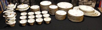 RARE! VINTAGE CASTLETON CHINA SUNNYVALE PATTERN 96pc SET, 12 FULL PLACE SETTINGS