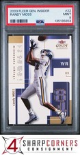 2003 FLEER GENUINE INSIDER #22 RANDY MOSS HOF  PSA 9
