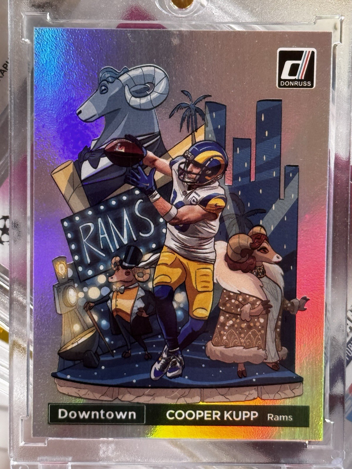 2022 Donruss Cooper Kupp Downtown SSP Case Hit Rams SB Champ