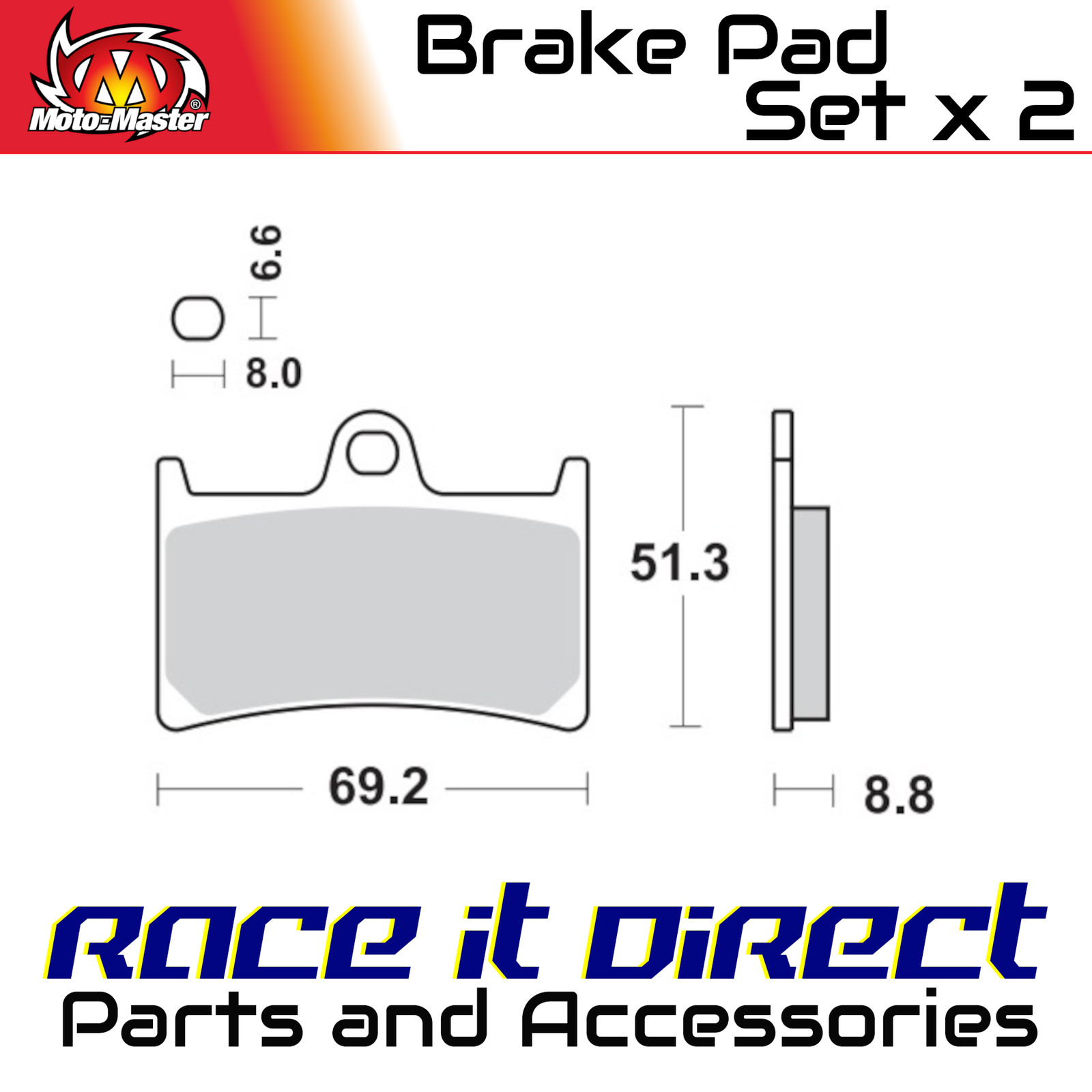 Brake Pads for YAMAHA MT09 850 ABS 2014-2024 Front Sinter MotoMaster
