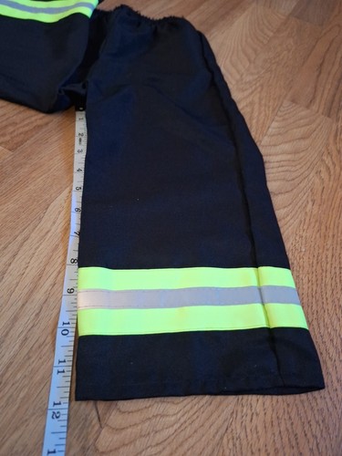 Reflective Firefighter Halloween Pretend Costume Boys 2 Pc Jacket & Pants 3-4T - Picture 9 of 14