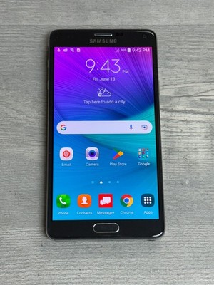 Samsung Galaxy Note 4 SM-N910F 32GB Black Factory Unlocked Smartphone Very GOOD