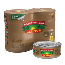 Genova Premium Yellowfin Tuna in Olive Oil, 5 Ounce Cans, 5 Pack of 8