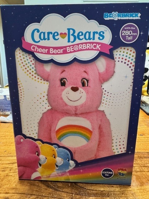 BE@RBRICK Care Bears Cheer Bear Costume Version 400% – Authentic