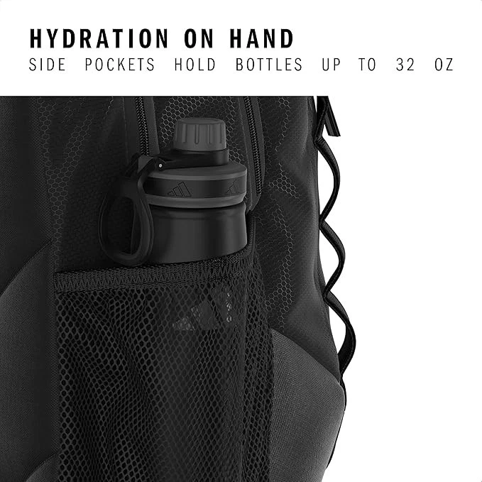 Adidas Excelerator Backpack with Laptop Sleeve, Sport Bag Black/Gold - Image 4 of 4