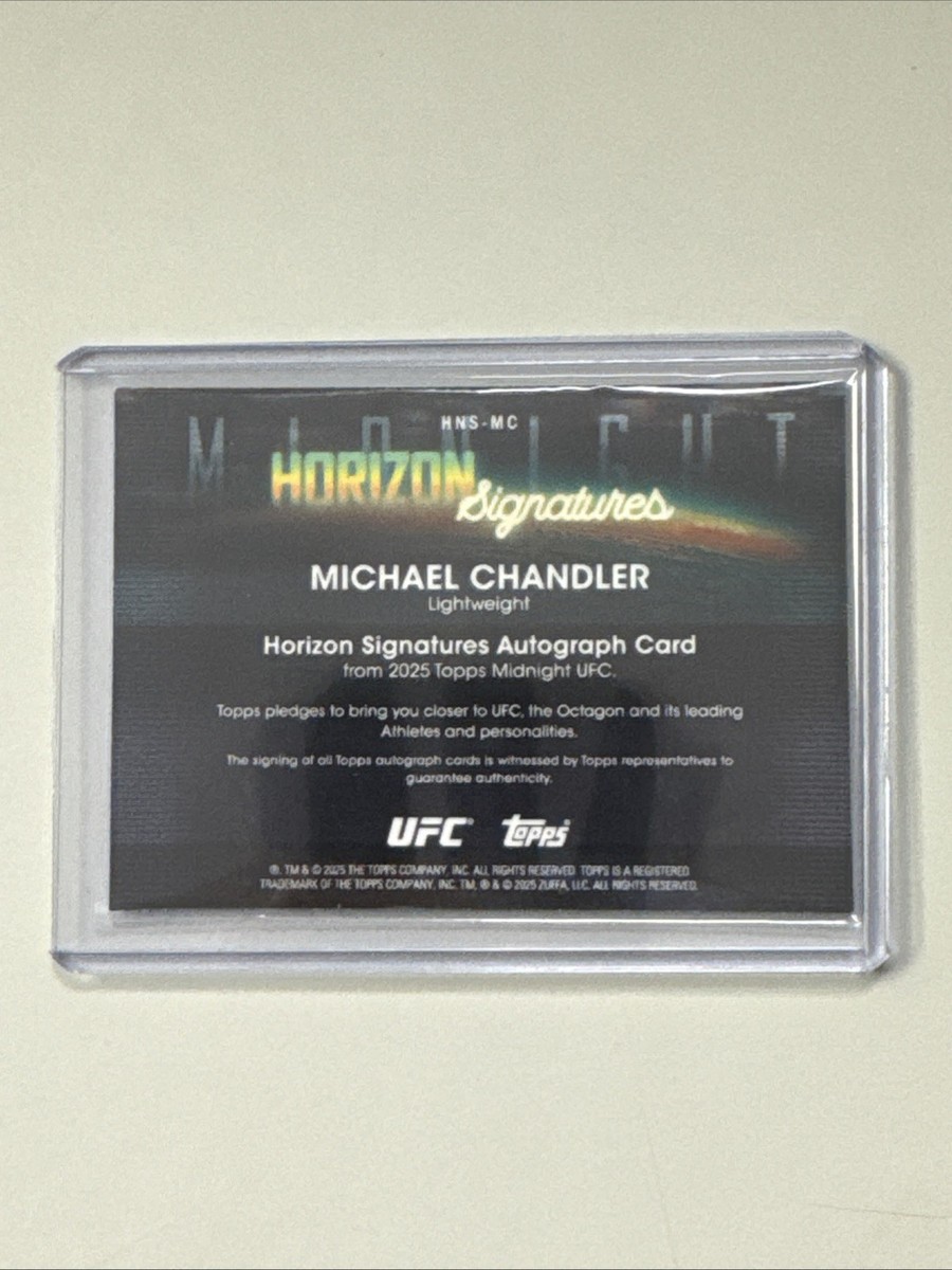 ufc マイケル・チャンドラー　サインカード 2025 Topps Midnight UFC Michael Chandler Horizon Signatures Auto