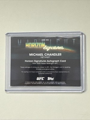 ufc マイケル・チャンドラー　サインカード 2025 Topps Midnight UFC Michael Chandler Horizon Signatures Auto