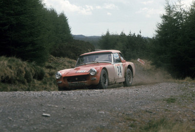 John Sprinzel Gerald Ryan, MG Midget BRC Rally Car 1971 Racing Old Photo 1