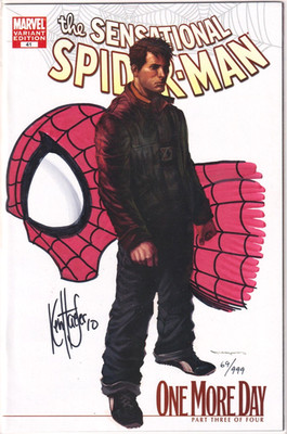 SENSATIONAL SPIDER-MAN #41 DYNAMIC FORCES SIGNED REMARKED SKETCH DF COA MARVEL