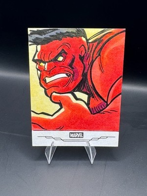 2025 Topps Marvel Studios Chrome Red Hulk 1/1 SKETCH Tim Shinn Hand Drawn MCU