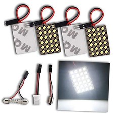 Panel Interior Dome LED Reading Lights for Car Auto 2835 24-SMD 4PCS White