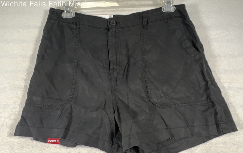 Social Standard by Sanctuary Women's Black Fortune Tencel Shorts NWT XL