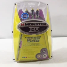 Monster Cable RGB Component Video THX Cert 3 Cables Gold 4ft Home Theater NEW