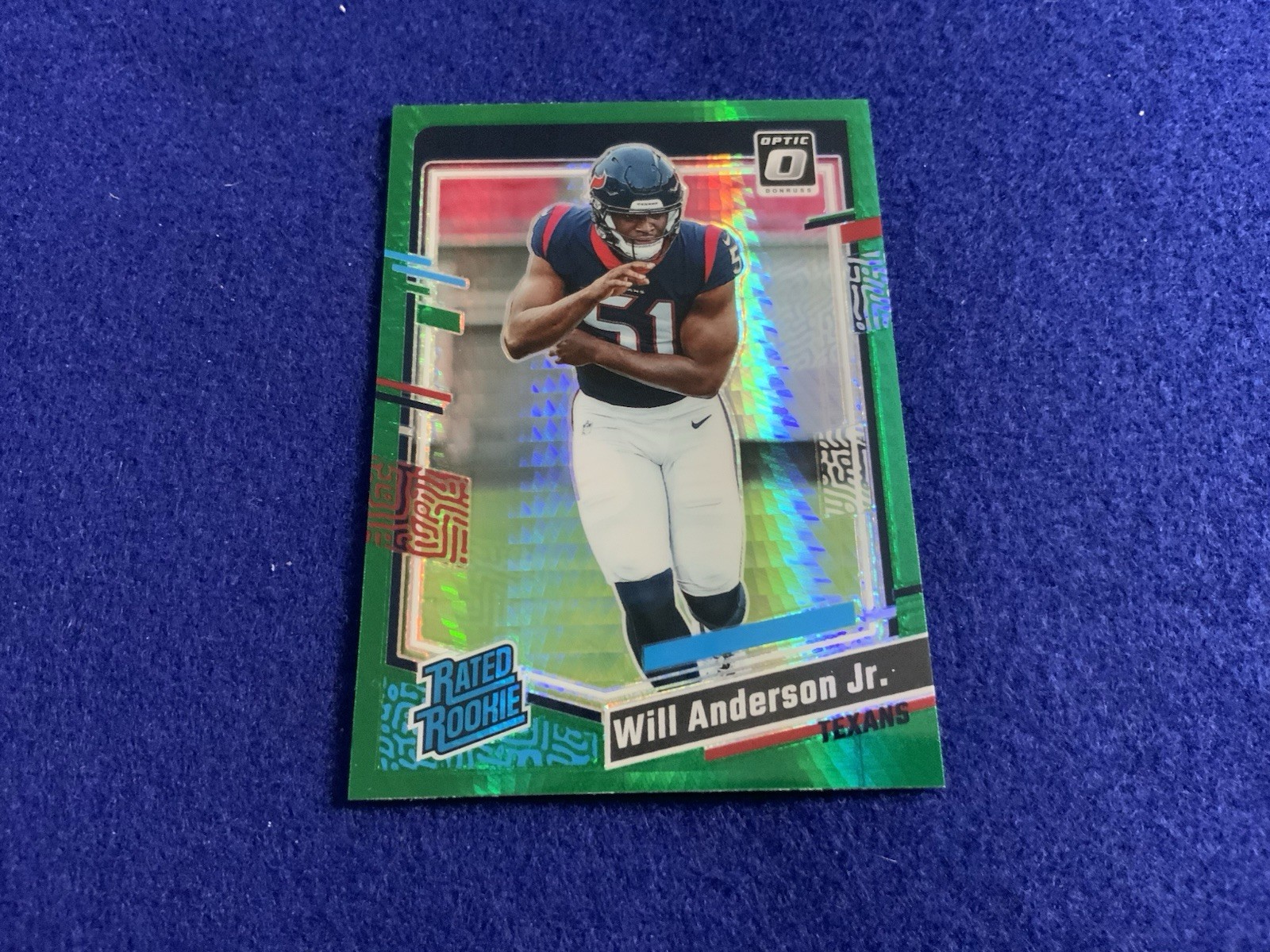 WILL ANDERSON JR 2023 Donrus Optic #246 GREEN HYPER PRIZM Rookie RC Texans