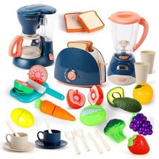 Kids Blender Toy, Kids Coffee Blender-toaster-coffeemaker Toy Kitchen Set