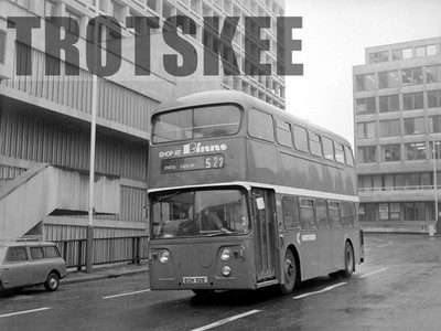 Größeres Negativ Northern Leyland Atlantean 3136 ECN52E bei Newcastle 1975