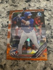 Leonardo Jimenez 2019 Bowman Draft Chrome #BDC-78 Orange Refractor #24/25 Mint.