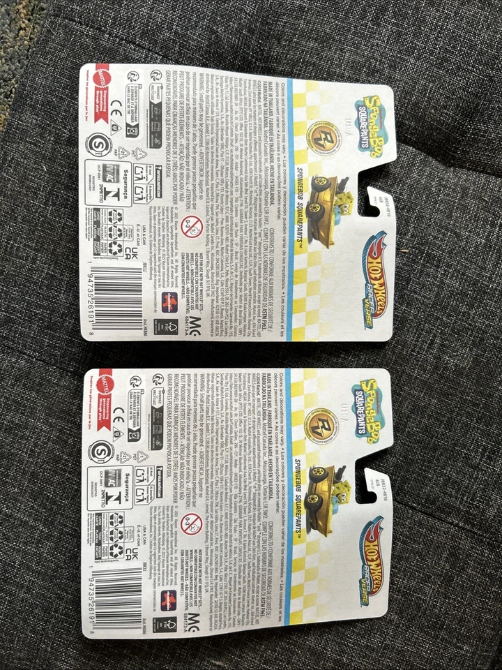 Lot Of 2 Spongebob Squarepants GOLD Edition CHASE 2025 Hot Wheels Racer Verse - Image 3 of 3