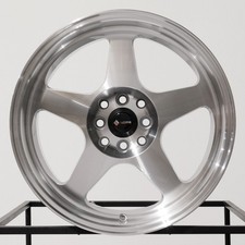 4-new 17 Vors Sp1 Wheels 17x8 4x108 30 Silver Machined Rims 73.1