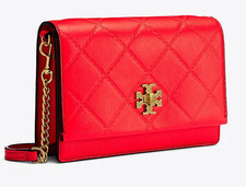 New with Tags: Tory Burch Georgia Leather Crossbody - Dahlia Pink 