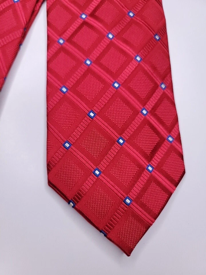 Corbata formal Adolfo para hombre 57"Lx3,75"W corbata de cuello roja Foto 2 de 4