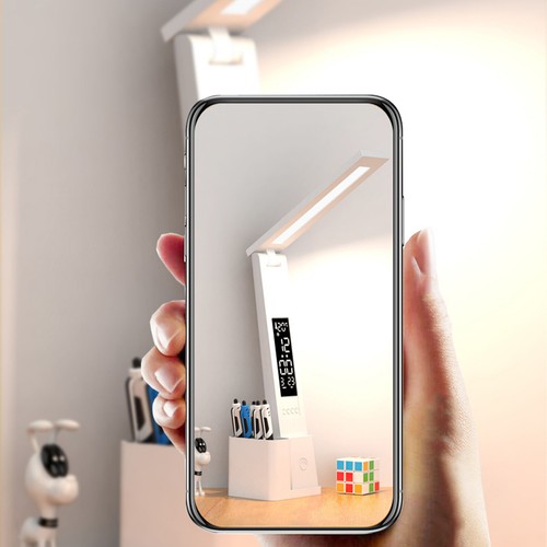 7W LED Schreibtischlampe Tischlampe Dimmbar Leselampe Stifthalter Büroleuchte - Bild 3 von 21
