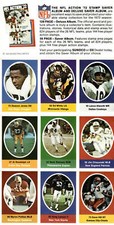 DEACON JONES/ALWORTH/SEE DESCRIPTION 1972 Sunoco Uncut Sheet 9 Stamps  ID:123893