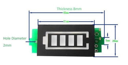 LIVELLO DI CARICA DELLA BATTERIA INDICATORE DI TENSIONE Li-ion LiPo 1S-8S multim - Foto 11 di 24