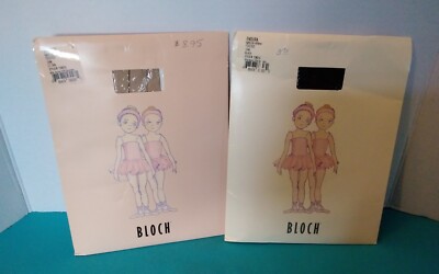 LOT 2 NIP Endura Tights BLOCH SZ CHM Footed-Tan & Black